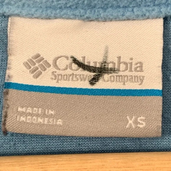 🍁 Columbia Arctic Air 1/2 Zip Fleece Sweater Sweatshirt Blue Periwinkle Women’s - Picture 5 of 9